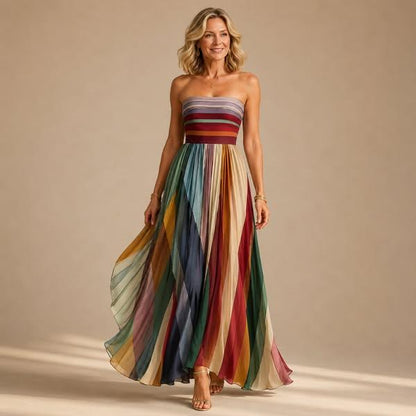 Robe Maxi Rayée Bohème