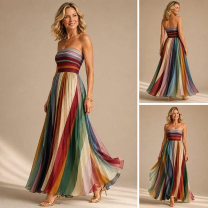 Robe Maxi Rayée Bohème