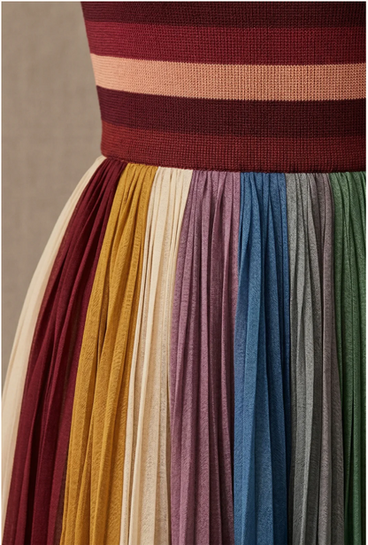 Robe Maxi Rayée Bohème