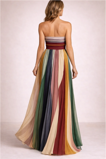 Robe Maxi Rayée Bohème