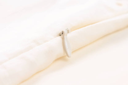 Robe Blanche Manches Lanternes